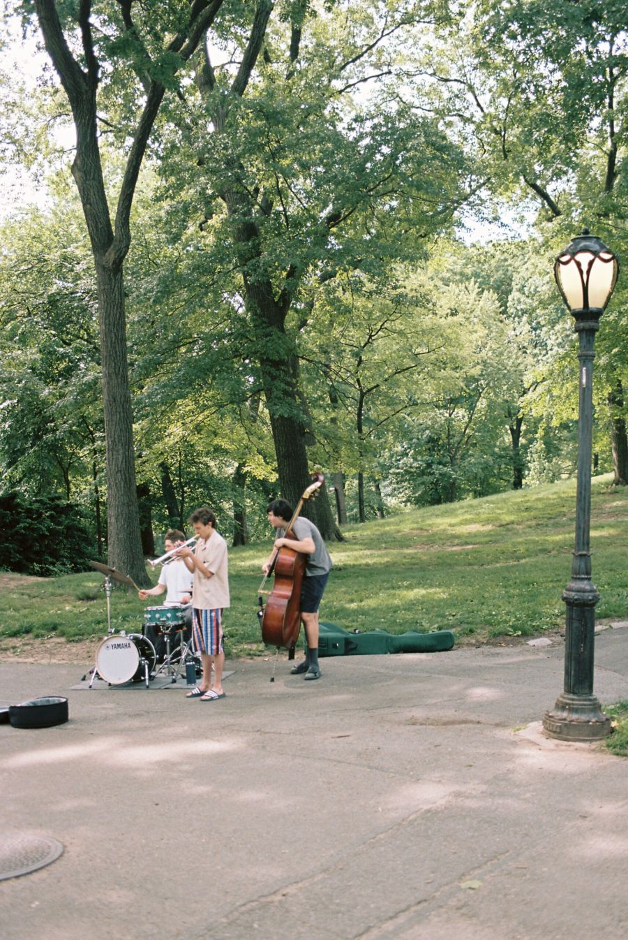 Music band playing in central park in new york city