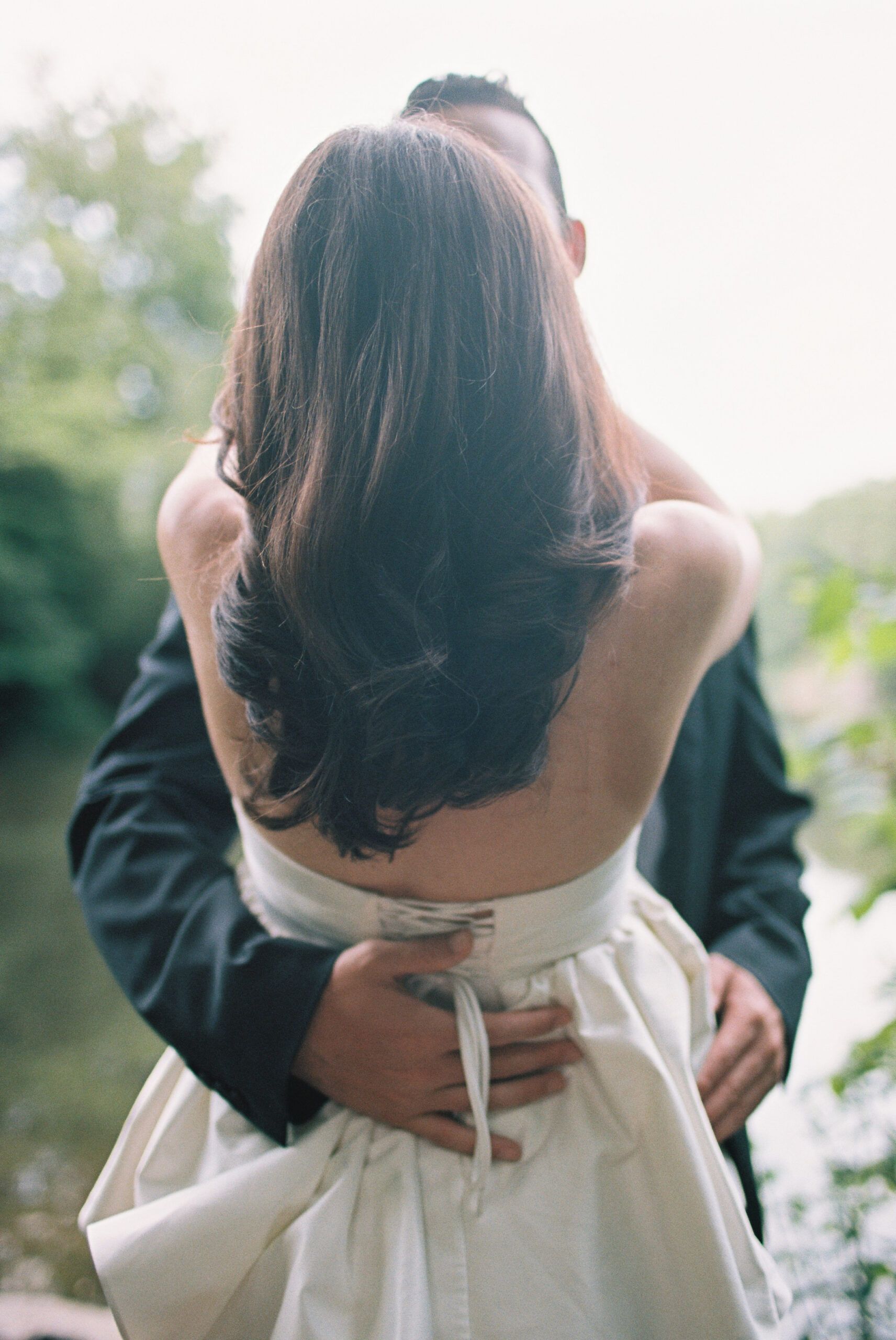 Bride details during elopement in new york city